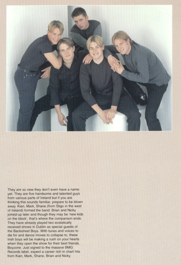 Westlife in the Boyzone programme