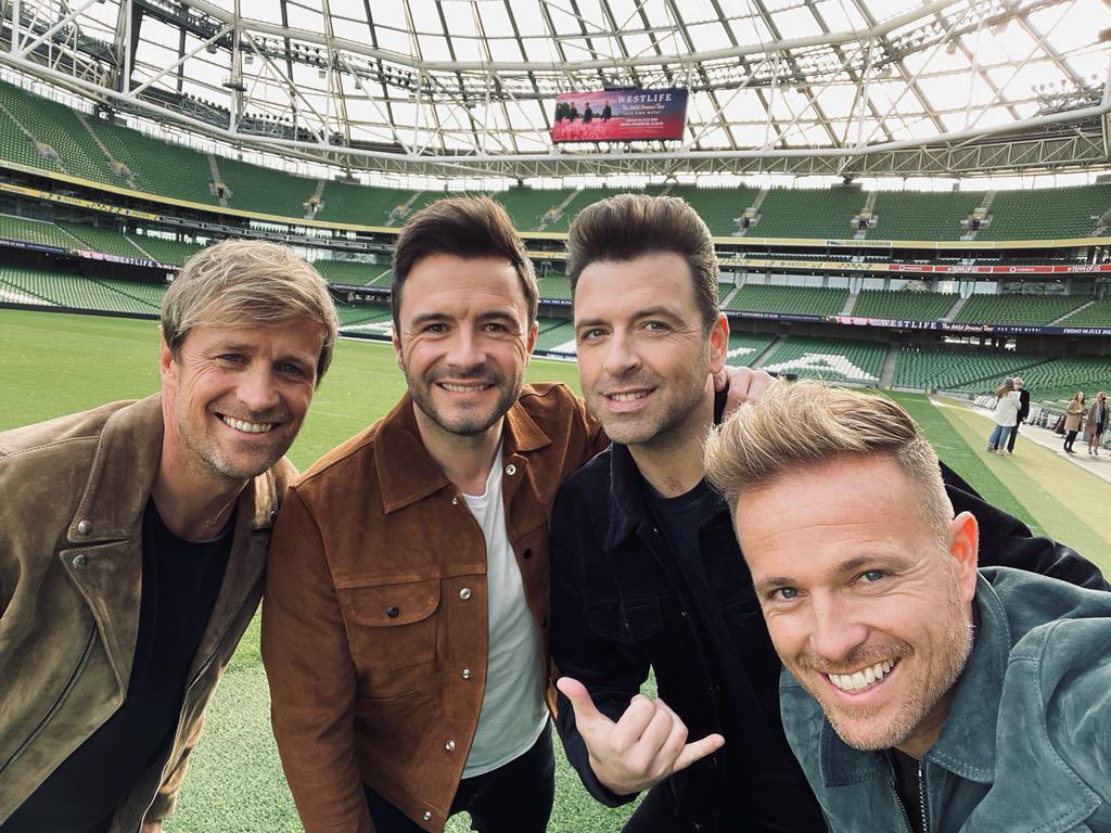 Westlife announce the tour at the Aviva stadium, Dublin