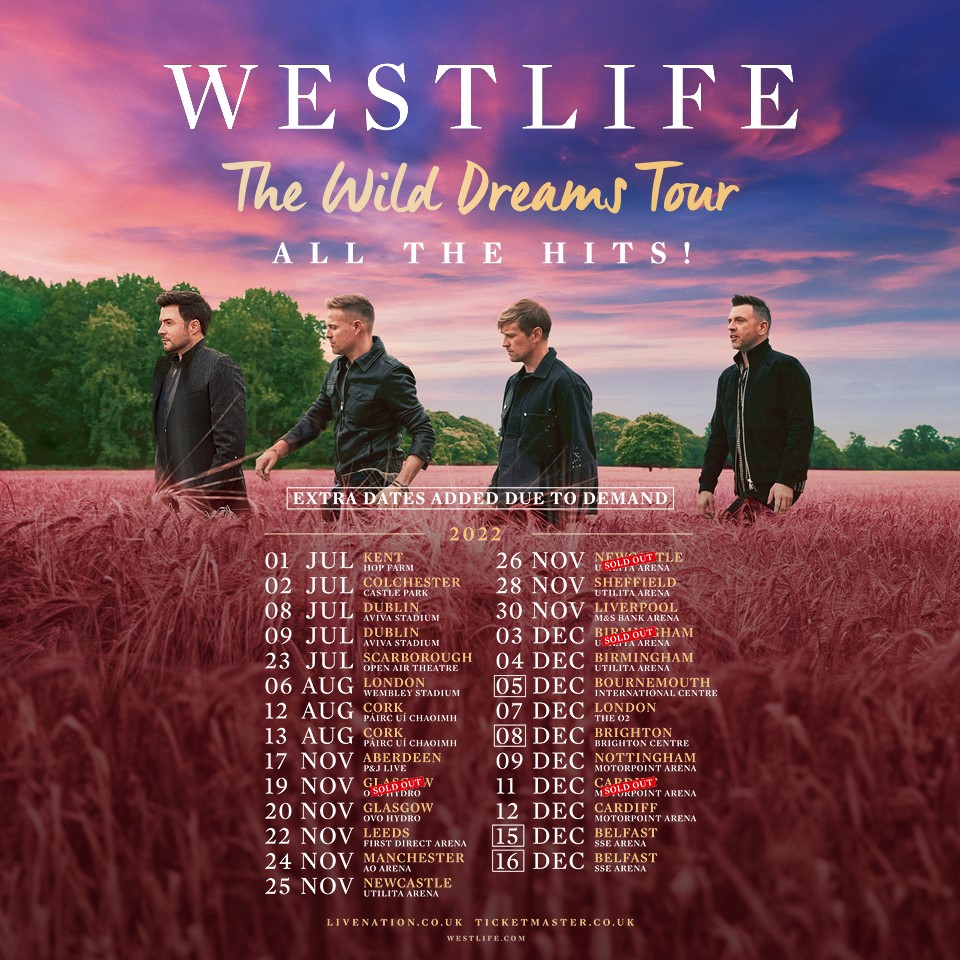Westlife Wild Dreams Tour dates 2002
